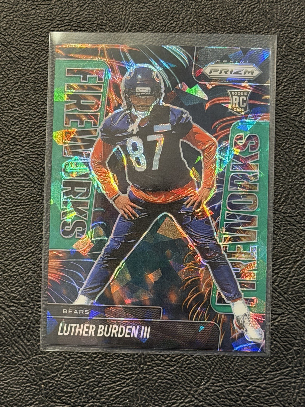 2025 Panini Prizm - Fireworks Luther Burden #20 Green Ice Prizm (RC)