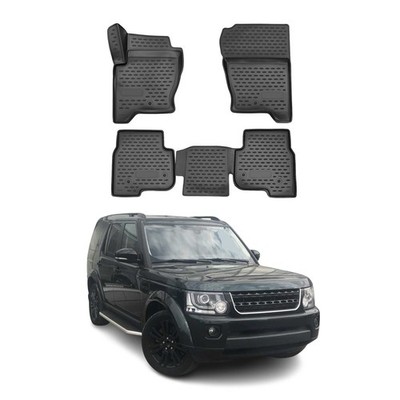 OMAC Floor Mats Liner for Land Rover LR4 2010-2016 Black TPE All-Weather 5 Pcs