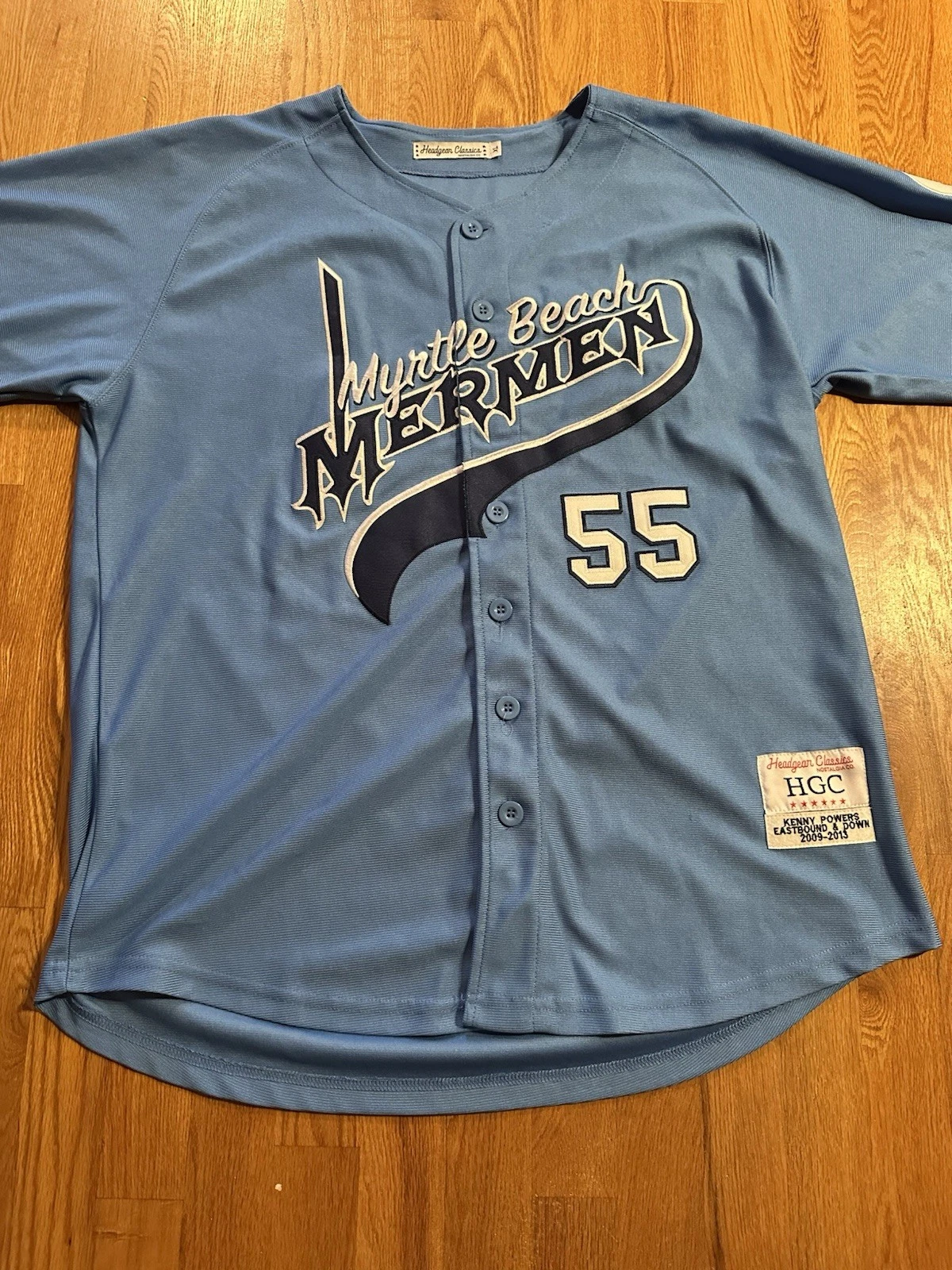 Kenny POWERS Myrtle Beach Mermen #55 Eastbound & Down HGC Light Blue Jersey XL - thumbnail 5