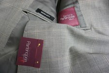 Sartoria Partenopea Beige Plaid S160s Wool 2 Pc Suit Jacket Pants 40R 50EU NEW