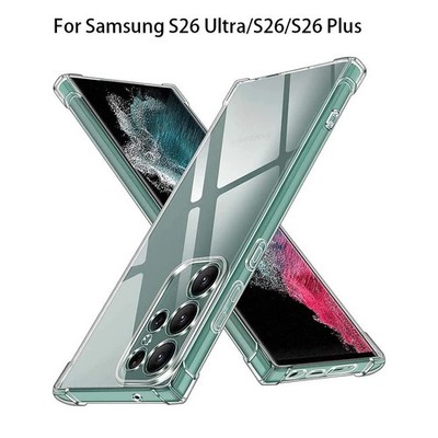 Stoßfeste durchsichtige Silikonhülle für Samsung S20 S21 S22 S23 S24 S26 Ultra Plus FE