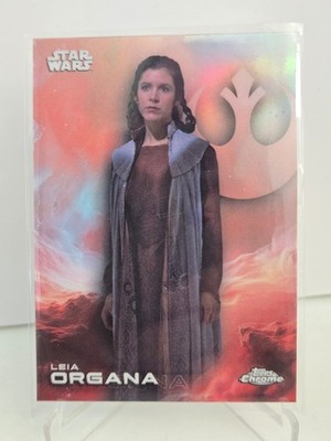 Topps 2025 Star Wars Chrome / Rainbow Refractor  / 80 Leia Organa