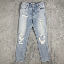 Abercrombie & Fitch Jeans Womens 27 Blue Light Wash Skinny High Rise Distressed