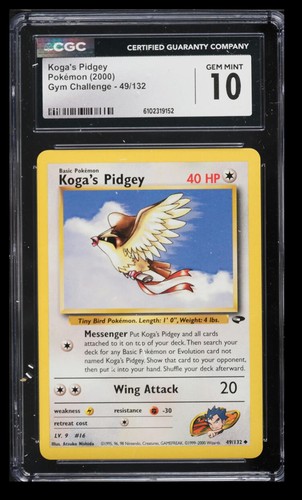 Koga's Pidgey (Unlimited) graded CGC 10 for sale on eBay