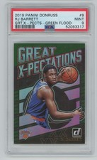 2019-20 Donruss Great X-Pectations Green Flood psa9 RJ Barrett New York Knicks