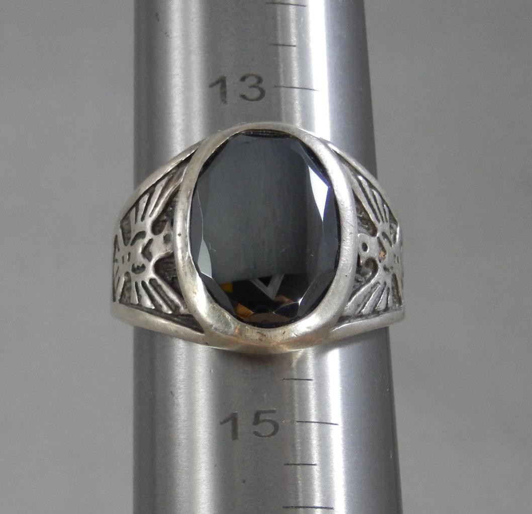 Vintage Solid Sterling Silver Hematite Thunderbir… - image 2