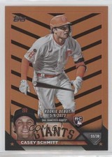 2023 Topps Update Rookie Debut Orange & Black Foil Casey Schmitt #US198 7l6
