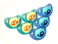 6 NUK Pacifiers 6-18 Month Silicone BPA Free Orthodontic Fish Whale Boy Blue