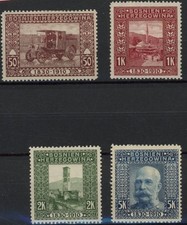[75.296] Bośnia i Hercegowina 1910 lot 4 dobre znaczki MH VF 55 USD