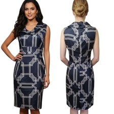 BANANA REPUBLIC Silk Cowl Neck Sheath Dress - Size 8