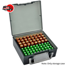 Battery Storage Organizer Holds 72 AA AAA Batteries Box Case Home Drawer Dispens