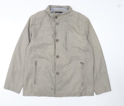 Jupiter Herren Jacke beige Stehkragen mittellang Größe 40