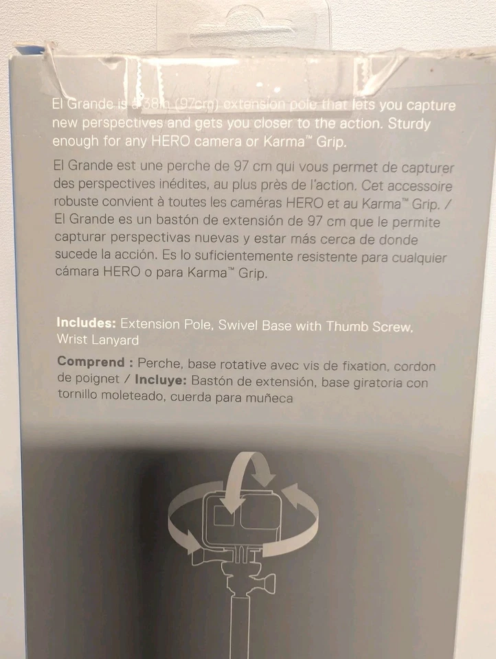 GoPro El Grande 38” Aluminum Extension Pole Camera Stick for Hero Cameras - Image 4 of 4