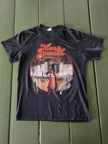 King Diamond Conspiracy Tour T Shirt EURO Tour 1980s vintage concert t-shirt, vintage, size L, single stitch, B+ condition