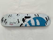 enjoi skateboard deck "narwhale" 7,5 jerry hsu NEUF avec GRIP TAPE TRES RARE !!!