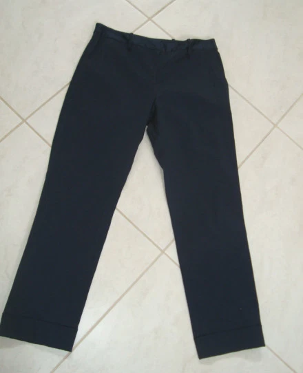 Alex Marie Womens NWT Marie Navy Straight Leg Capri Pants 4 NEW