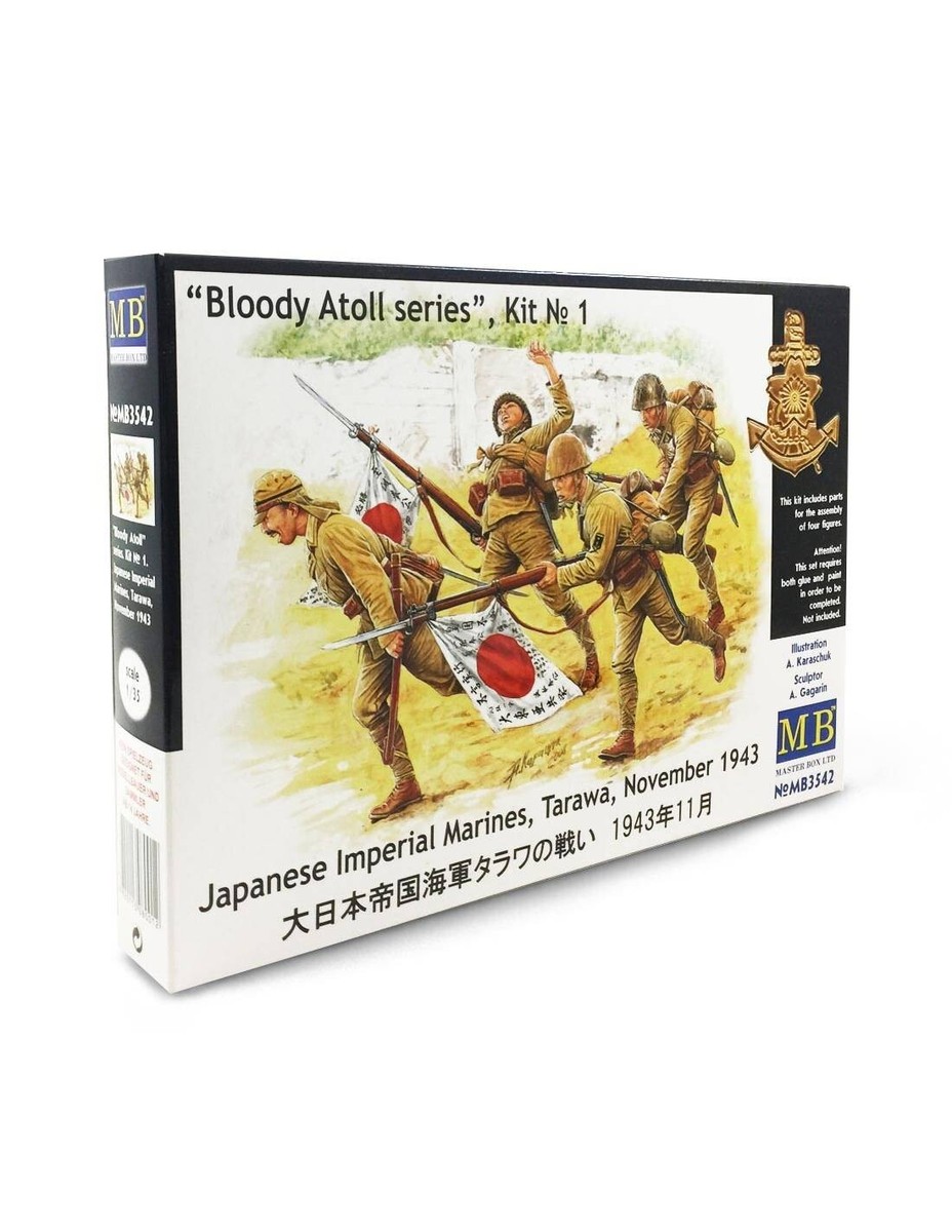 Master Box 1:35 Scale Japanese Naval Landing Force Tarawa 1943 Model Kit - 4 Figures - View #4