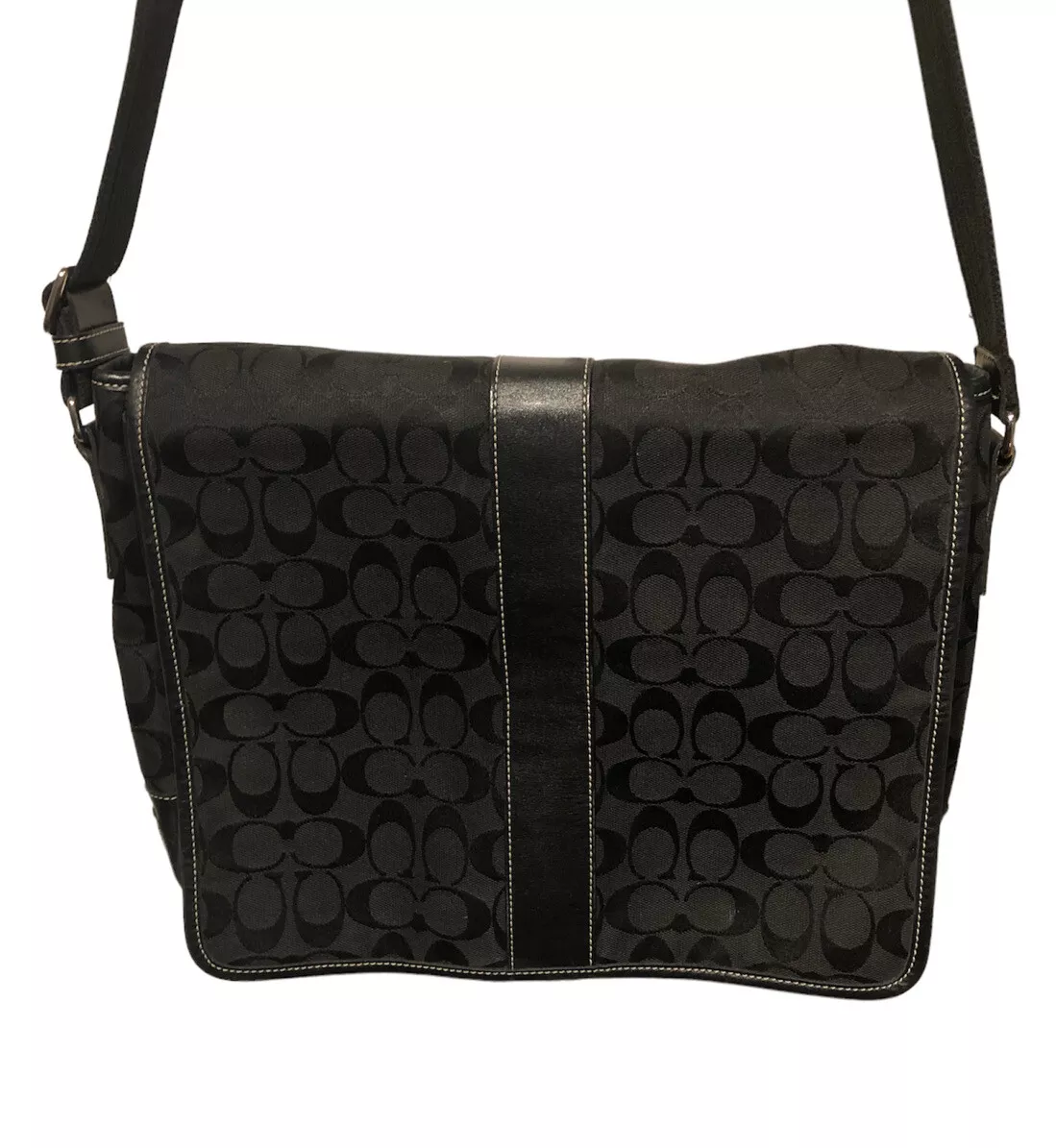 Coach Canvas Messenger Bag Black F1R 5229