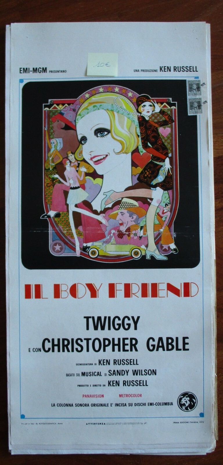 Locandina originale film Il boy friend (1972) - Regia di Ken Russell
