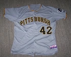 Charlie Morton Pirates  4/15/12  Jackie Robinson Day Game Used Jersey  T11