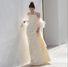 Gorgeous Off Shoulder Ruffle Bodycon Fishtail Gown Chic Bride Wedding Dresses