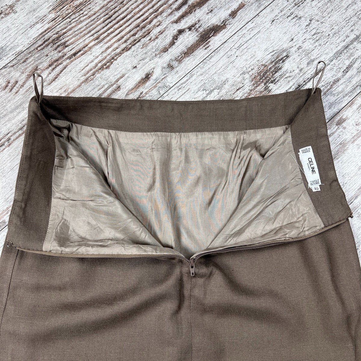 Vintage Celine Paris Brown Skirt Size 46 | eBay