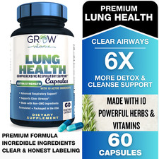 Lung Support Supplement - Mullein Capsules for Lung Cleanse and Detox - NEW
