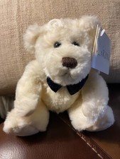 Vintage Dakin Baby Bear Series "Dean" 2000 6.5" White Bear Navy Bowtie MINT NWT 