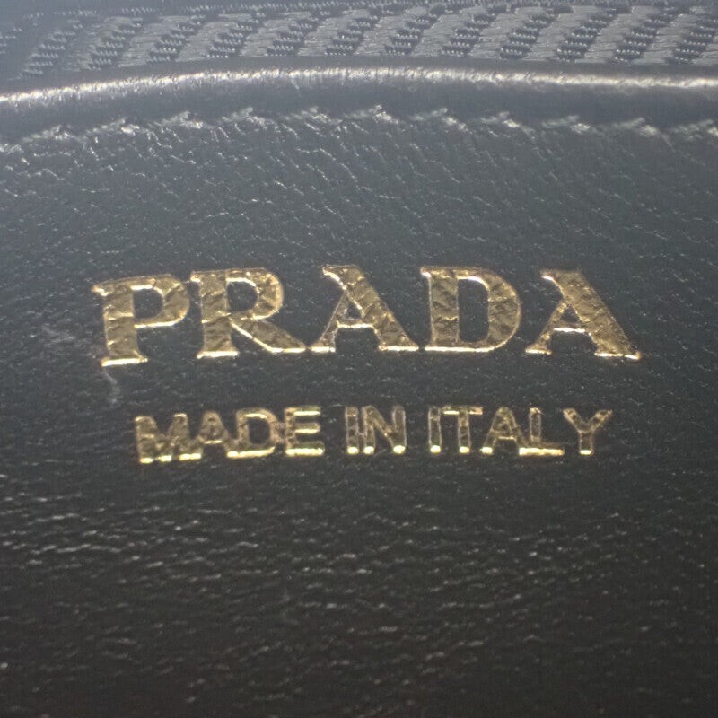 PRADA ミニリボン2WAYバッグ PRADA Ribbon Mini 2WAY Bag Leather Nylon Black Gold Hardware