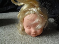 Vintage 1994 Tyco Vinyl Unused Factory Stock Blonde Girl Doll Head 3 1/2" Tall