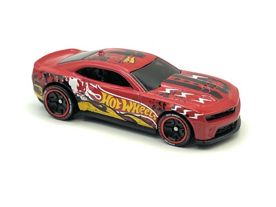 Loose Hot Wheels '12 Camaro ZL1 (red) HW Showroom w/ID Wheel Swap
