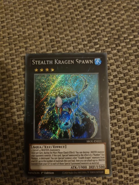 yugioh stealth kragen deck YU-GI-OH! Number 4: Stealth Kragen - BROL-EN030 - Secret Rare - 1st Edition  - Trading Card Game Single - Collectible Card