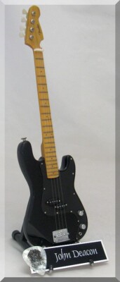 JOHN DEACON Miniature Bass QUEEN  w/ Guitar Pick
