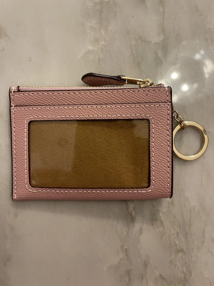 NWT Pink Coach Mini Skinny Id Case with Key Ring - Style No. 88250