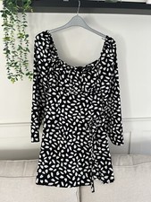 Dress black and white spot PLT size 16 black and white print dress night out