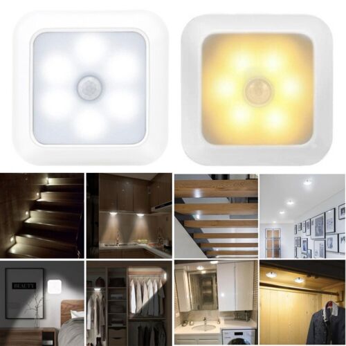 Bewegungssensorlicht Benutzeranweisung Weiß 6 LED Abs Intelligente Bewegung - Afbeelding 1 van 19