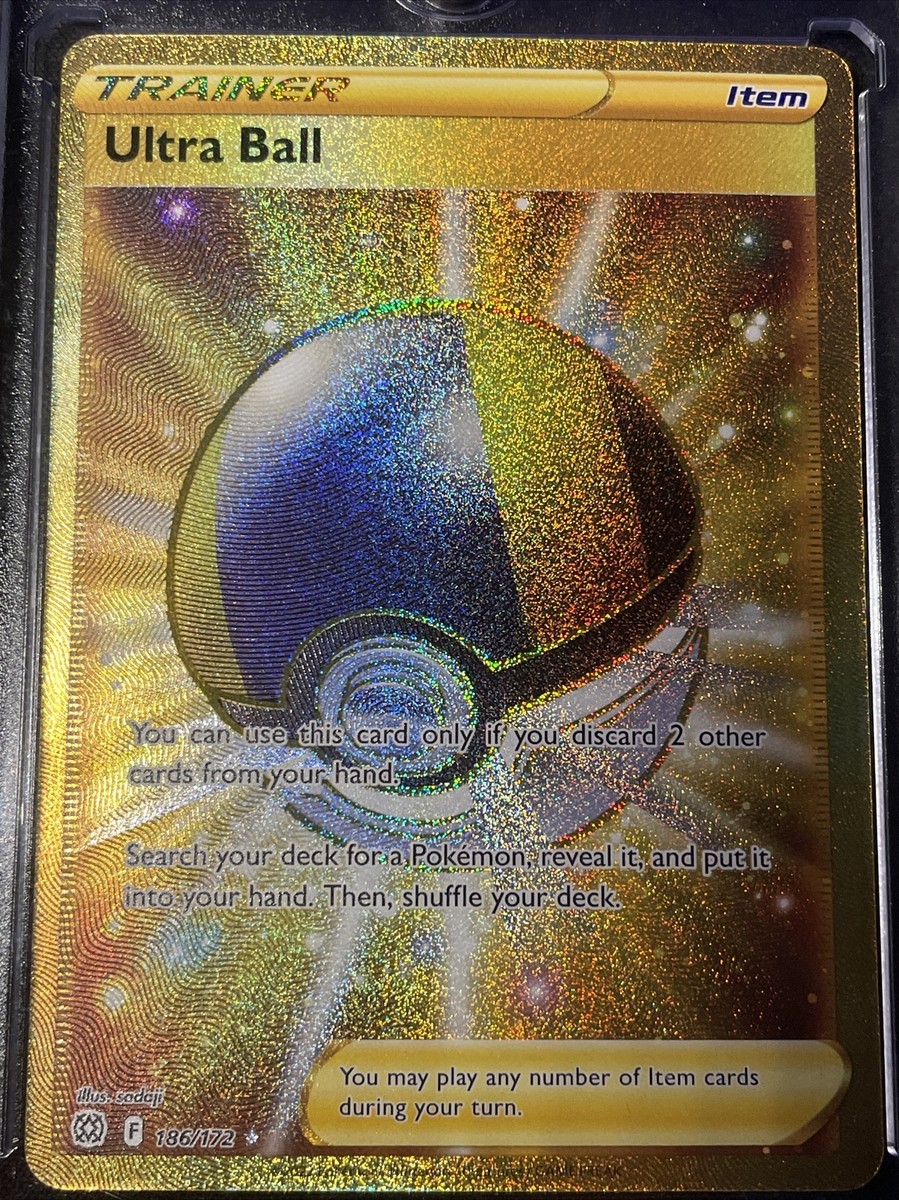 Ultra Ball - 186/172 - Brilliant Stars Secret Gold Pokemon TCG - NM Ultra Ball - 186/172 - Brilliant Stars Secret Gold Pokemon TCG - NM