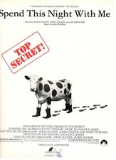 "SPEND THIS NIGHT WITH ME" SHEET MUSIC-TOP SECRET -PIANO/VOCAL/GUITAR/CHORDS-NEW