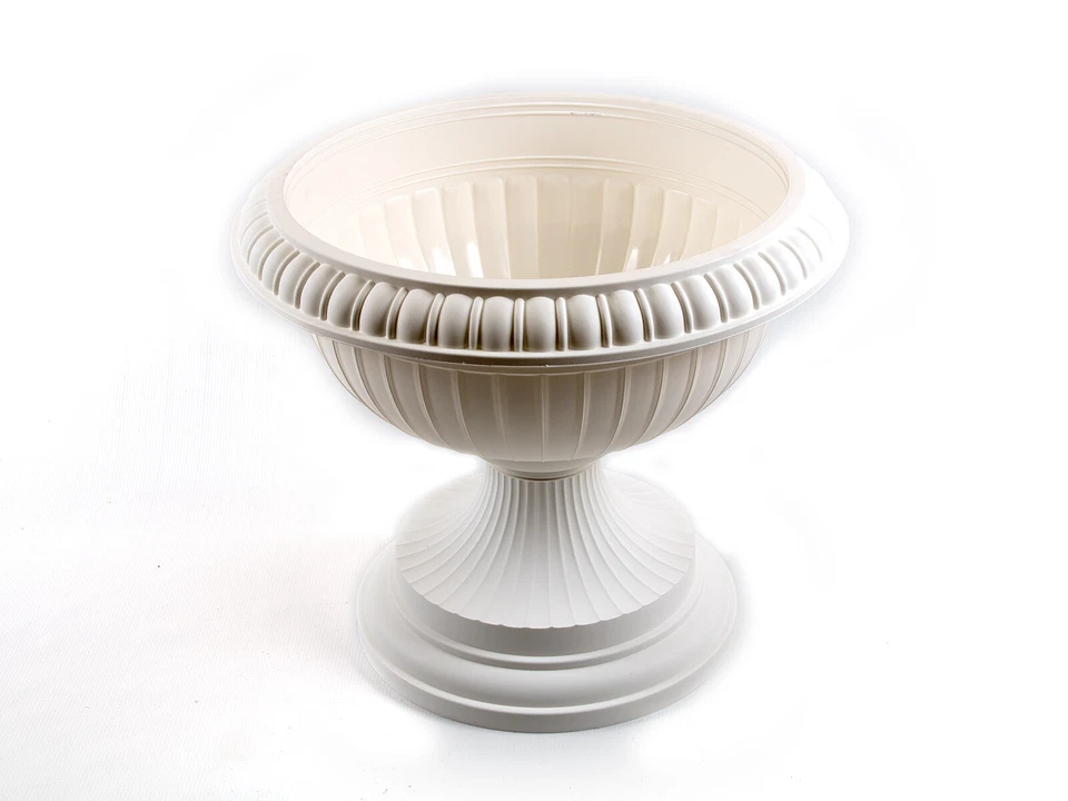 Pflanzpokal Amphore Pflanzgefäß Pflanzkübel Blumenspindel H 36 cm Weiss EB - Bild 3 von 4