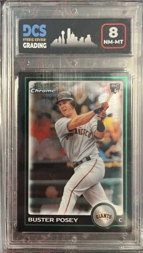 2010 Topps Bowman Chrome #BDP61 Buster Posey Rookie Dallas Card Show Grade 8