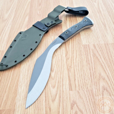 Condor K-Tact Kukri Fixed Knife 9.5 1075HC Steel Full Blade Green Micarta Handle