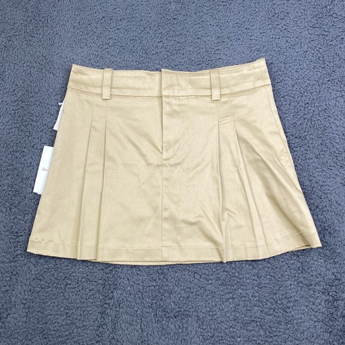 NWT Aritzia Sunday Best Pleated Mini Skirt Women’s Sz 4 Wicker Tan $68 MSRP