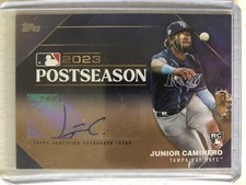 2024 Topps Series 1 Junior Caminero Postseason Performance Auto Rc Sp #12/25