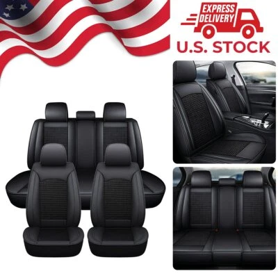 MOMOSUPER2015 All Black PU Leather Full Set Seat Covers Padded For Benz A B C E S G Class W176