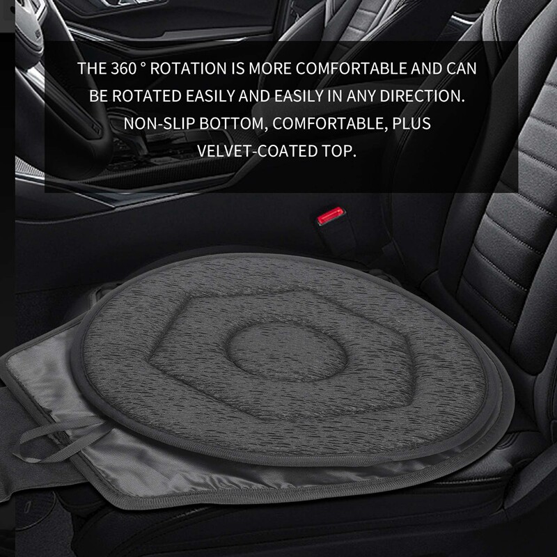 Coussin Rotatif 360° Avec Gel Rafraîchissant - Mousse Mémoire De Forme - 40cm - Pour Voiture Et Bureau