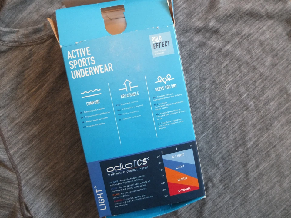 Odlo Light Active Sports Underwear T-Shirt S New Keeps You Dry Gray - Image 3 of 4