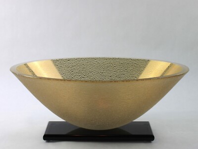 Stephen Schlanser Gold Leaf and Glass Artifact Vessel Bowl