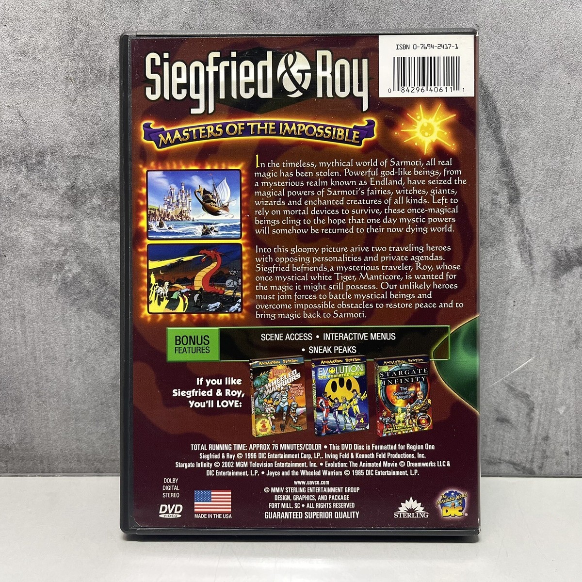 Siegfried & Roy: Masters of the Impossible (1996) DVD 2002