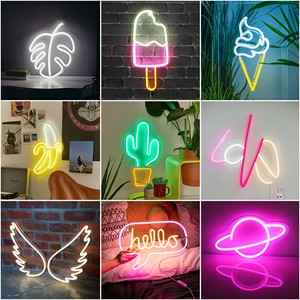 Led Neon Sign Light Wall Hanging Bar Lamp Visual Artwork Home