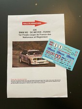 DECALS 1/43 BMW M3 DE MEYER FINALE DES RALLYES 1995 RALLY